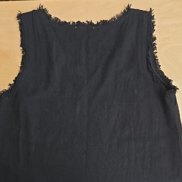 Anthropologie Kaileigh Black Linen Blend Sleeveless Tank Top – Size M - Picture 6 of 8